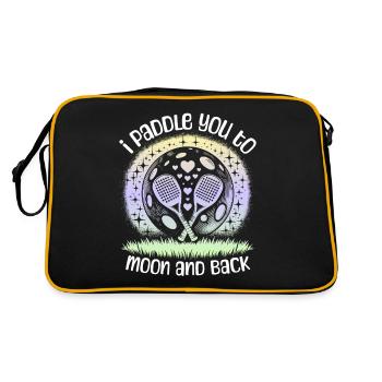 Paddleball Sayings - Retro Bag - black/gold - Back