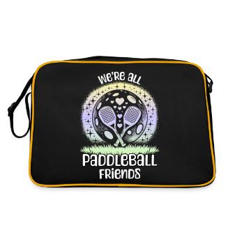 Paddleball Sayings - Retro Bag - black/gold - Back
