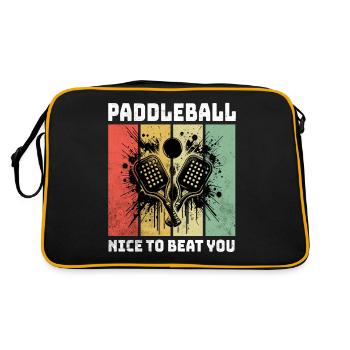 Paddleball Sayings - Retro Bag - black/gold - Back