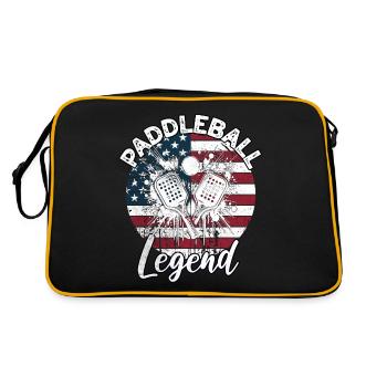 Paddleball Sayings - Retro Bag - black/gold - Back