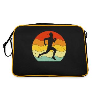 Funny Running Retro Runner Athlete Marathon - Retro Bag - black/gold - Back