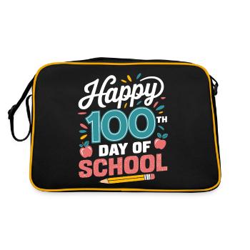 Joyeux 100e jour de l’école Costume coloré Enfants - Sac Retro - noir/or - Dos
