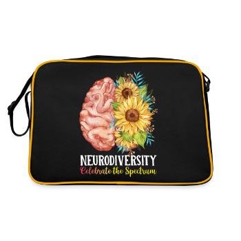 Journée de sensibilisation à l’autisme Cadeau autiste - Sac Retro - noir/or - Dos