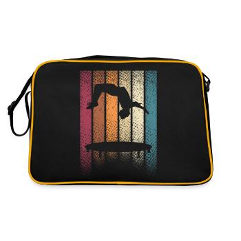 Backflip Salto Acrobatics Parkour Gymnastics Gift - Retro Bag - black/gold - Back