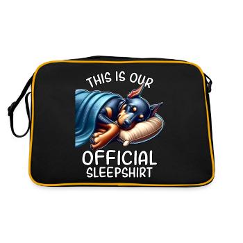 Chemise de nuit doberman drôle - Sac Retro - noir/or - Dos