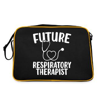 Zukünftiger Atemtherapeut Pneumologe RT - Retro Tasche - Schwarz/Gold - Hinten
