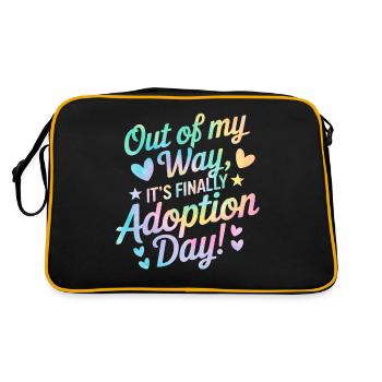 Out Of My Way It's Finally Adoption Day Tie Dye - Retro Bag - black/gold - Back