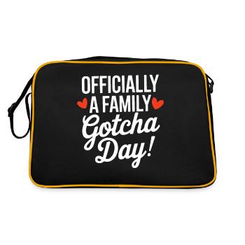 Officially A Family Gotcha Day Foster Adoptive - Retro Bag - black/gold - Back