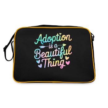 L’adoption est une belle chose Tie Dye drôle - Sac Retro - noir/or - Dos
