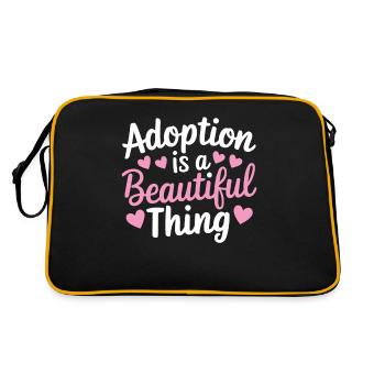 Adoption Is A Beautiful Thing Funny Adoption - Retro Bag - black/gold - Back
