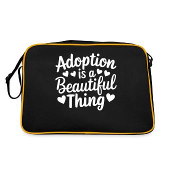 Adoption Ist Eine Schöne Sache: Elternschaft Lustig - Retro Tasche - Schwarz/Gold - Hinten