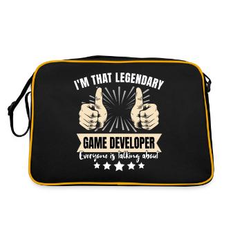 Legendary Game Developer - Retro Bag - black/gold - Back