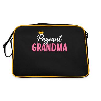 Festzug Oma Glanz Glam Schönheit Oma - Retro Tasche - Schwarz/Gold - Hinten