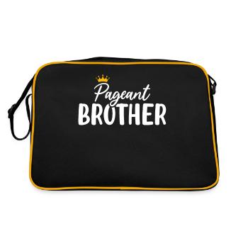 Pageant Brother Glitz Glam Schönheitswettbewerb Schärpe - Retro Tasche - Schwarz/Gold - Hinten