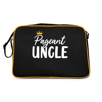 Festzug Onkel Glitz Glam Schönheitswettbewerb Schärpe - Retro Tasche - Schwarz/Gold - Hinten