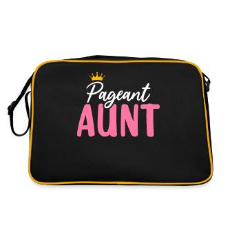 Festzug Tante Glitz Glam Schönheitswettbewerb Tante - Retro Tasche - Schwarz/Gold - Hinten