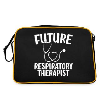 Zukünftiger Atemtherapeut Pulmonary Funny RT - Retro Tasche - Schwarz/Gold - Hinten