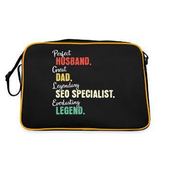 SEO Manager Dad - Retro Bag - black/gold - Back