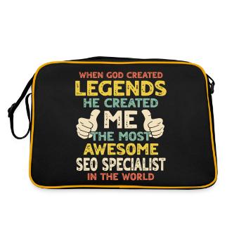 SEO Manager - Retro Bag - black/gold - Back