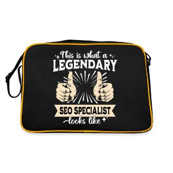 Legendary SEO Manager - Retro Bag - black/gold - Back