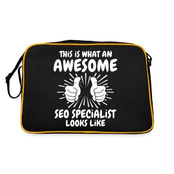SEO Manager - Retro Bag - black/gold - Back