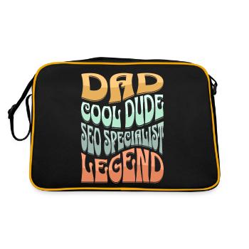 Dad SEO Manager - Retro Bag - black/gold - Back