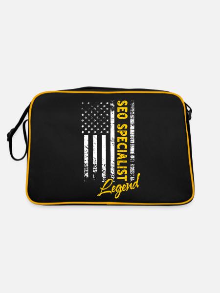 SEO Manager Legend - Retro Bag - black/gold - Back