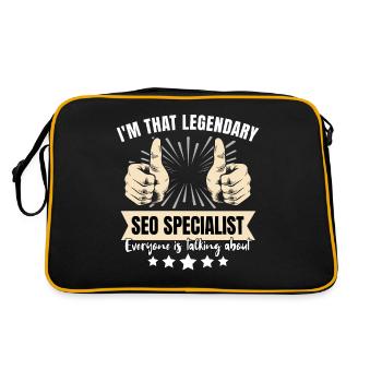 Legendary SEO Manager - Retro Bag - black/gold - Back