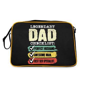 Dad SEO Manager Father's Day - Retro Bag - black/gold - Back