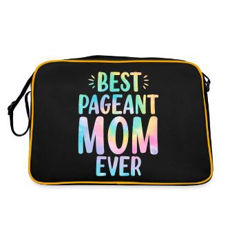 Bester Schönheitswettbewerb Mama aller Zeiten Mama Tie Dye - Retro Tasche - Schwarz/Gold - Hinten