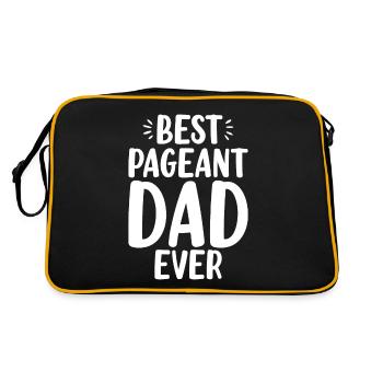 Bester Festzug Vater aller Zeiten Prunk Lustiger Vater Festzug - Retro Tasche - Schwarz/Gold - Hinten