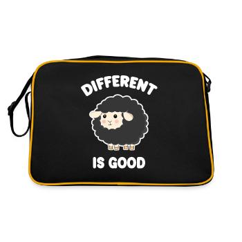 Anders ist Good Black Sheep - Retro Tasche - Schwarz/Gold - Hinten
