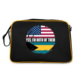 Bahamas Caribbean Island Atlantic Summer Gift - Retro Bag - black/gold - Back