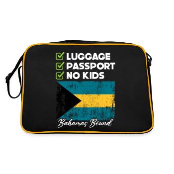 Bahamas Île des Caraïbes Cadeau d’été de l’Atlantique - Sac Retro - noir/or - Dos