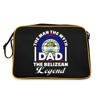 Belize Latino Belizean Belizean Maya Cadeau - Sac Retro - noir/or - Dos