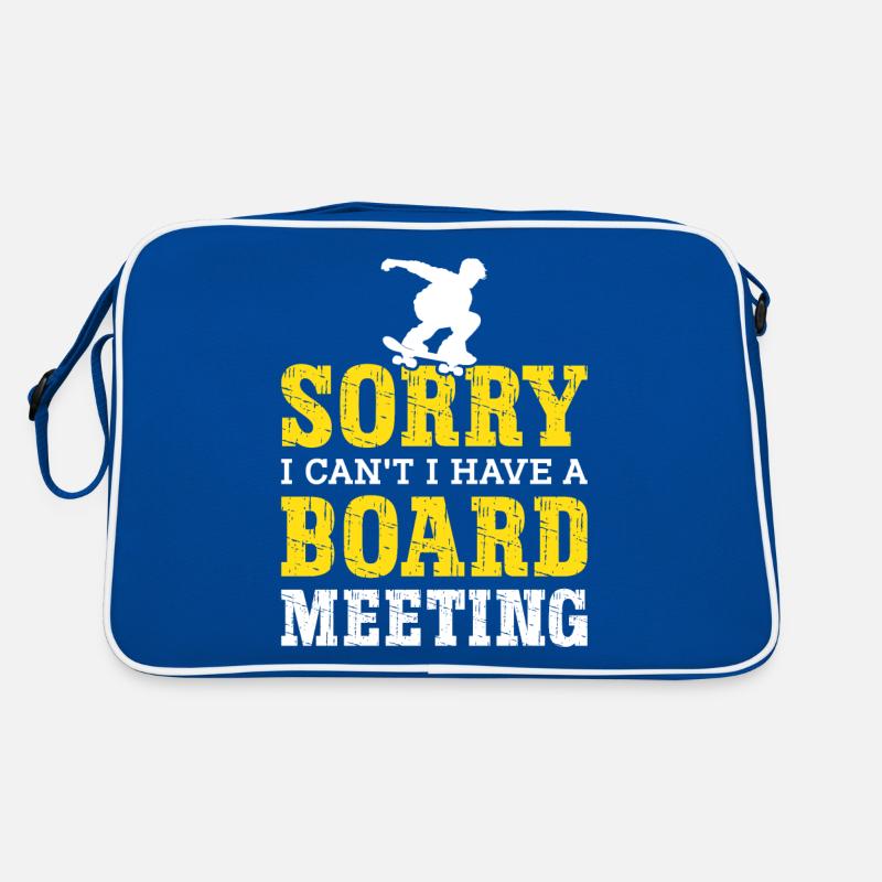 Sorry I Can't I Have A Board Meeting Funny Retro Bag
