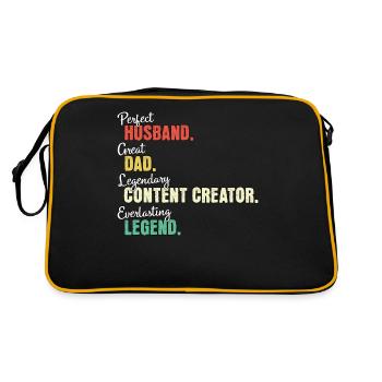 Papa créateur de contenu - Sac Retro - noir/or - Dos