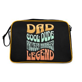 Papa Chef de projet - Sac Retro - noir/or - Dos