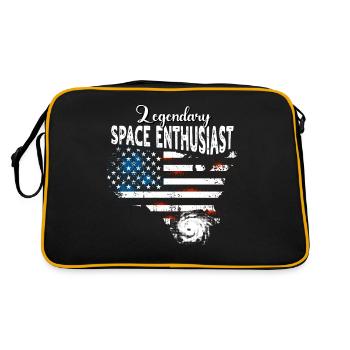 Space Enthusiast US - Retro Bag - black/gold - Back