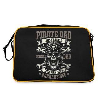 Papa pirate Crossbone Chasse au trésor papa - Sac Retro - noir/or - Dos