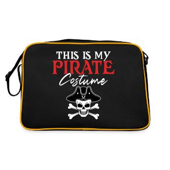 This Is My Pirate Costume Skull Crossbone Pirate - Retro Bag - black/gold - Back