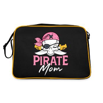 Pirate Maman Aargh Capitaine de bateau Maman drôle - Sac Retro - noir/or - Dos
