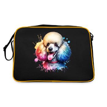 Motif Caniche - Sac Retro - noir/or - Dos