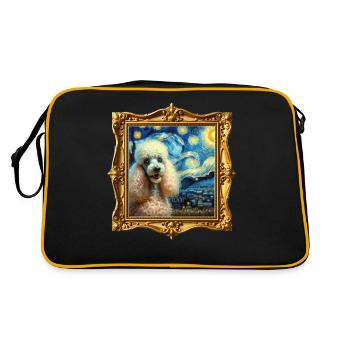 Caniche Nuit étoilée - Sac Retro - noir/or - Dos