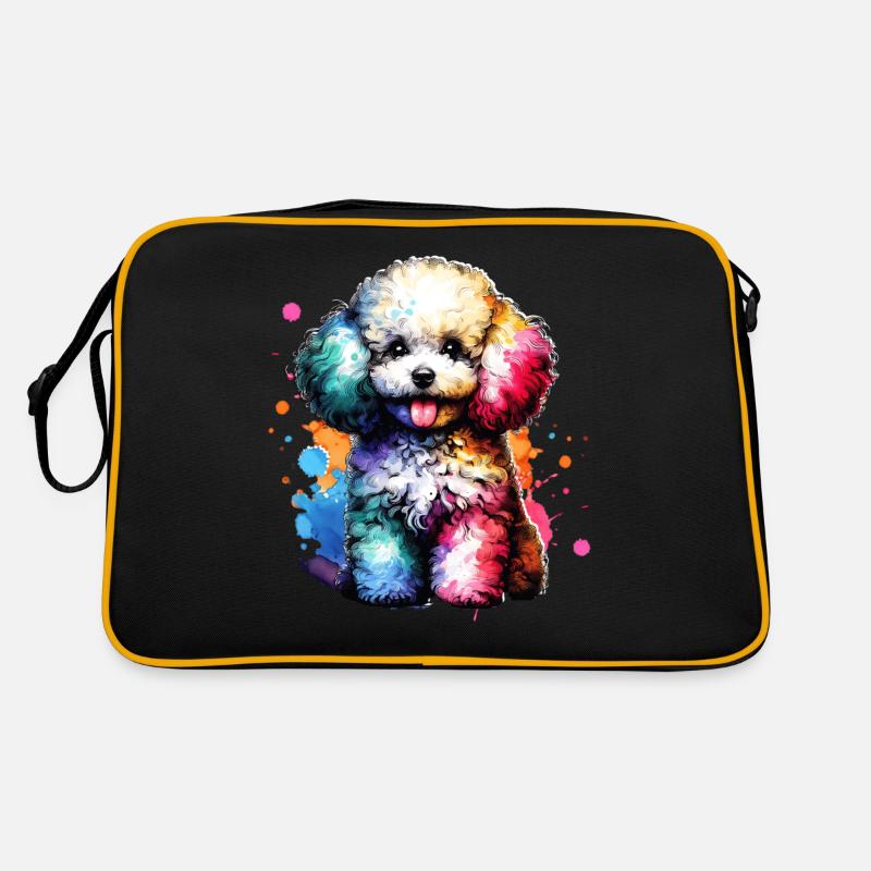 Pudel Geschenk Retro Tasche