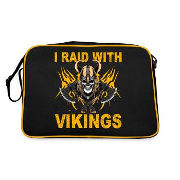 Je fais un raid avec les Vikings - Sac Retro - noir/or - Dos