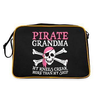 My Knees Creak More Than My Ship Funny Pirate - Retro Bag - black/gold - Back