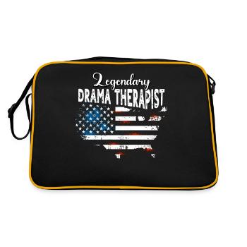 Dramatherapeut US - Retro Tasche - Schwarz/Gold - Hinten