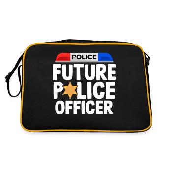 Future Police Officer Law Enforcement Police - Retro Bag - black/gold - Back