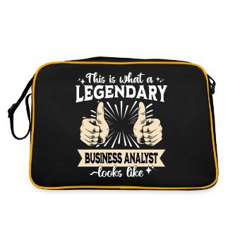 Analyste d’affaires légendaire - Sac Retro - noir/or - Dos